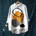 Selena / Camisa de lino estampada